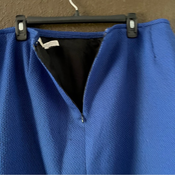 Blue & Blue Patterned Skirt Suit with Belt on Front, Isabella Women’s Suit 22W - Picture 6 of 15